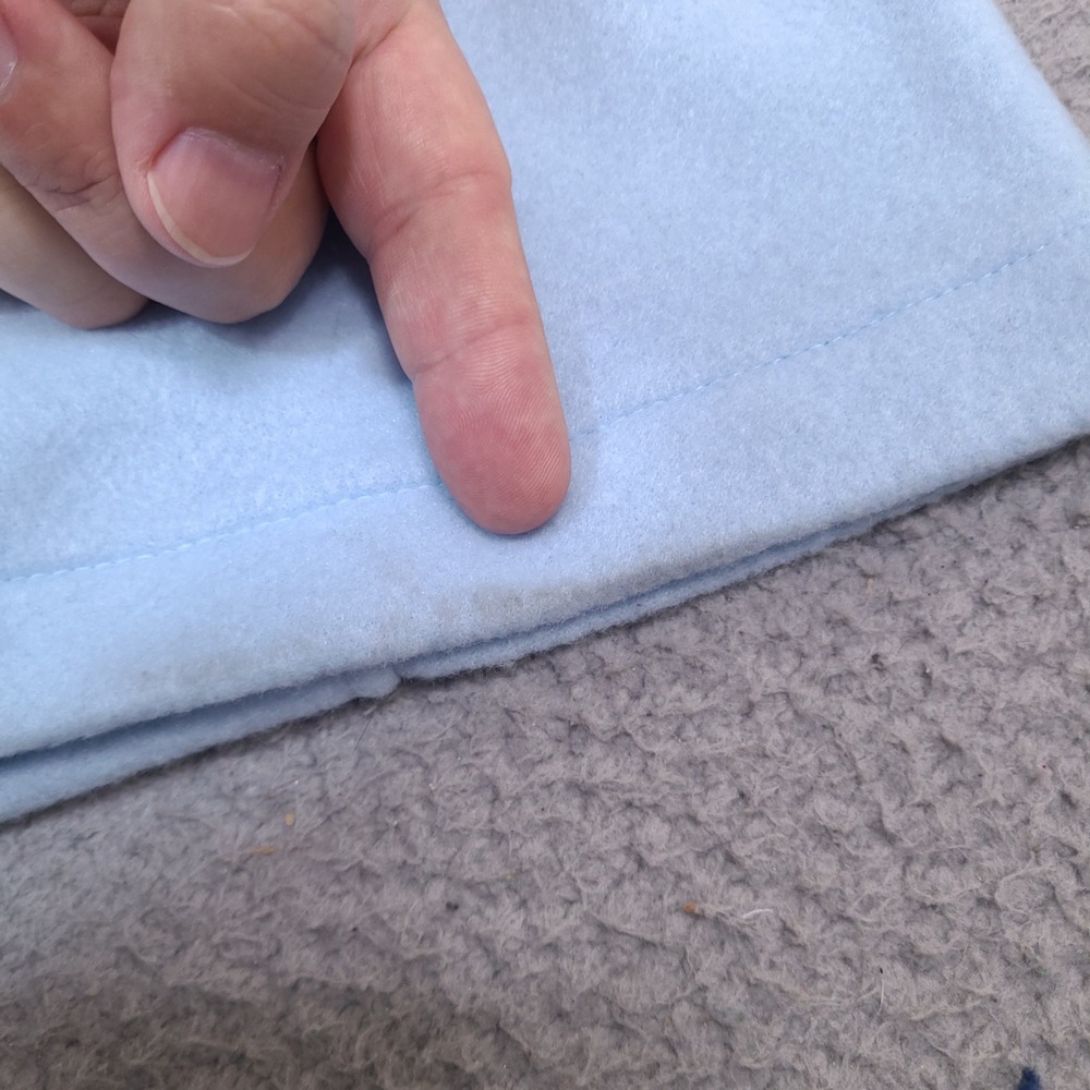 Tudor Court Haband Womens Fleece Cardigan Large Blue‎ Floral Embroidered Button - Picture 4 of 13